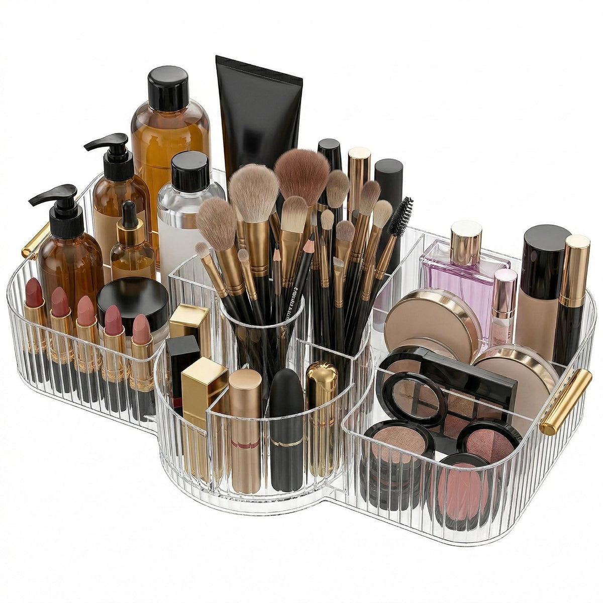 360 Rotating Cosmetic Display Storage Case for Vanity & Bathroom