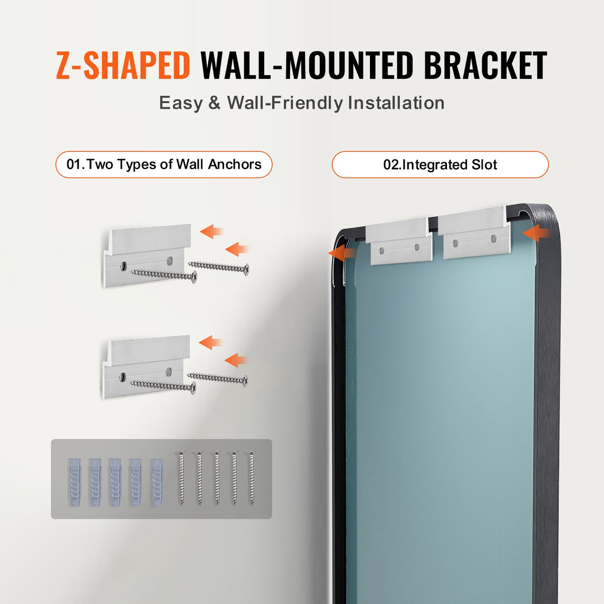 24x36 Inch Rectangular Wall Mirror with Metal Frame - Modern Home Decor