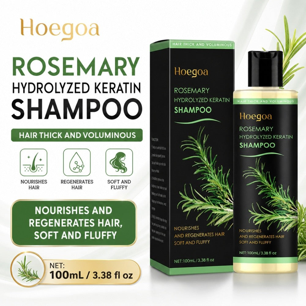 Gentle Rosemary Hydrolyzed Keratin Shampoo 100ml for Nourishing Hair Care - Multiple Quantities
