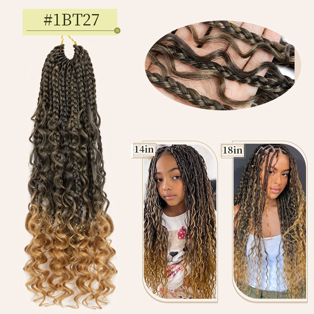 Wavy Double Ended Dreadlock Extensions with Curly Ends for Women