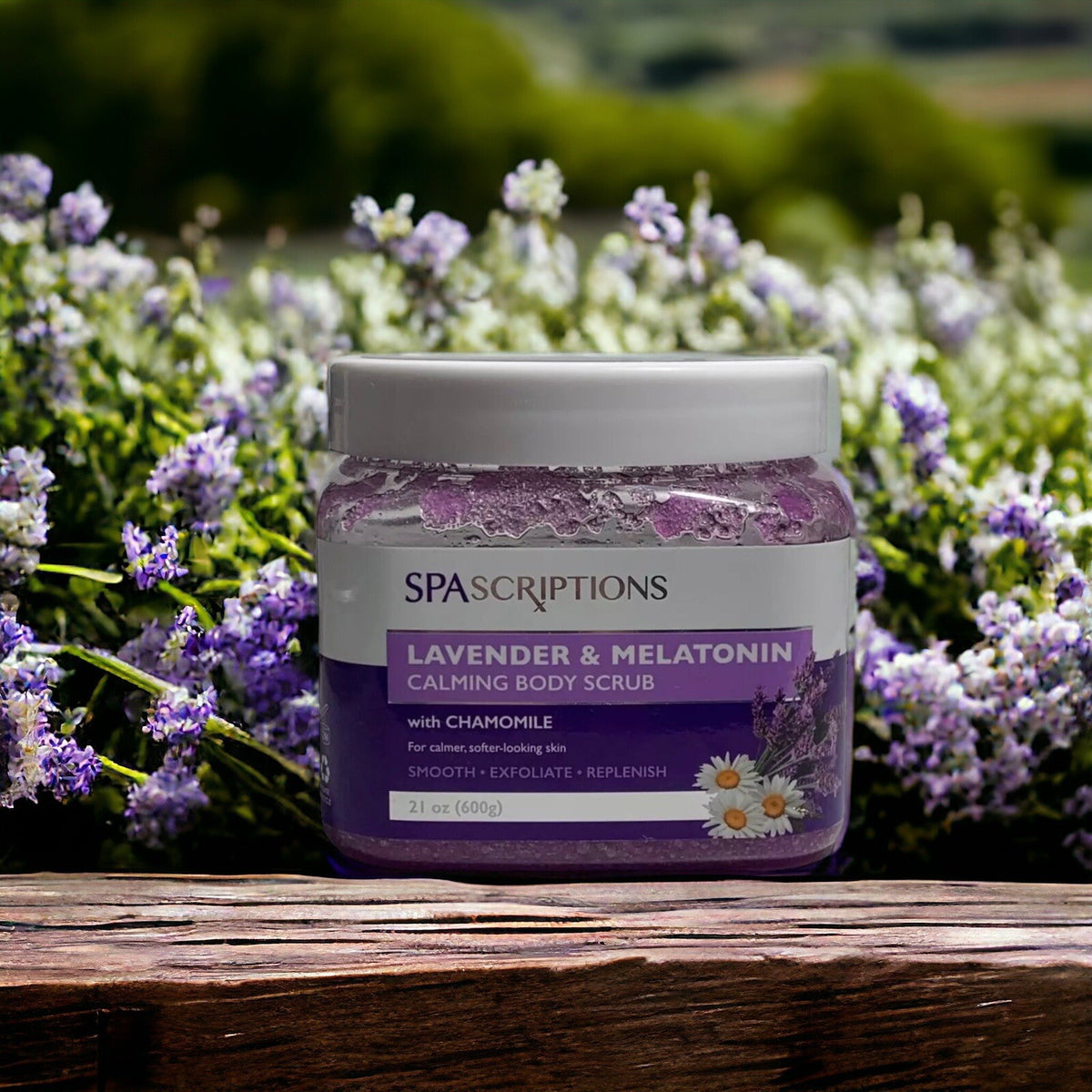 Calming Body Lavender & Melatonin Scrub Exfoliate W/Chamomile By