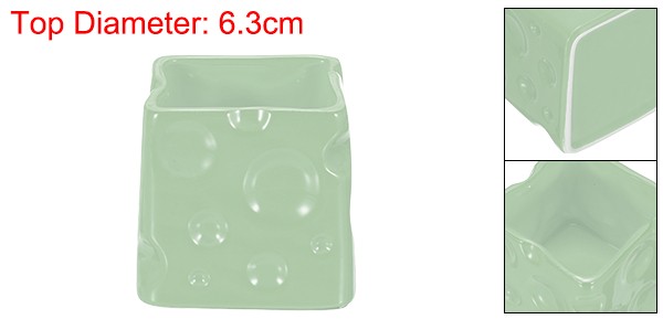 Ceramic Makeup Brush Organizer 3-Inch Bright Green Cosmetic Storage