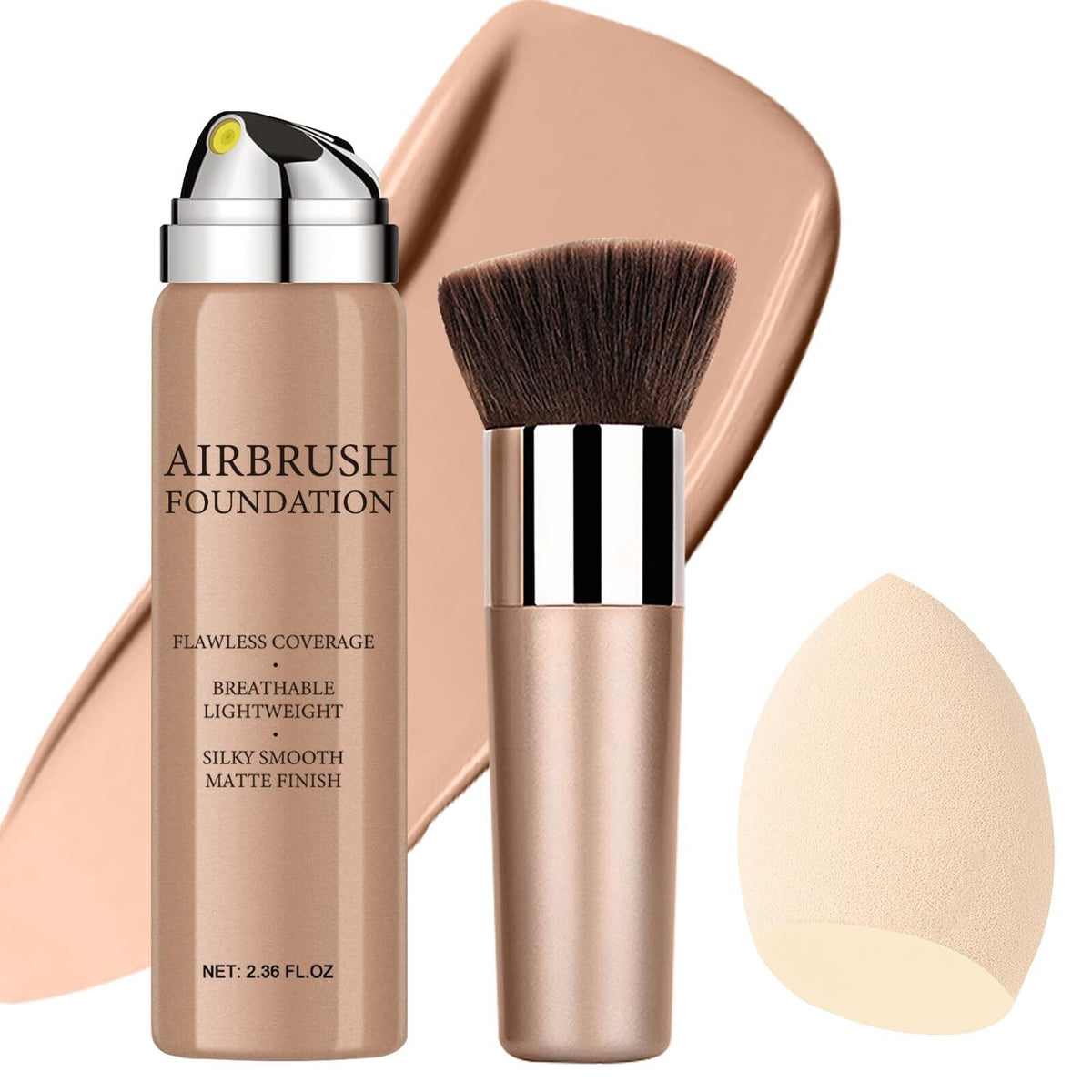 Airbrush Foundation Makeup Spray - Long Lasting Waterproof Full Coverage