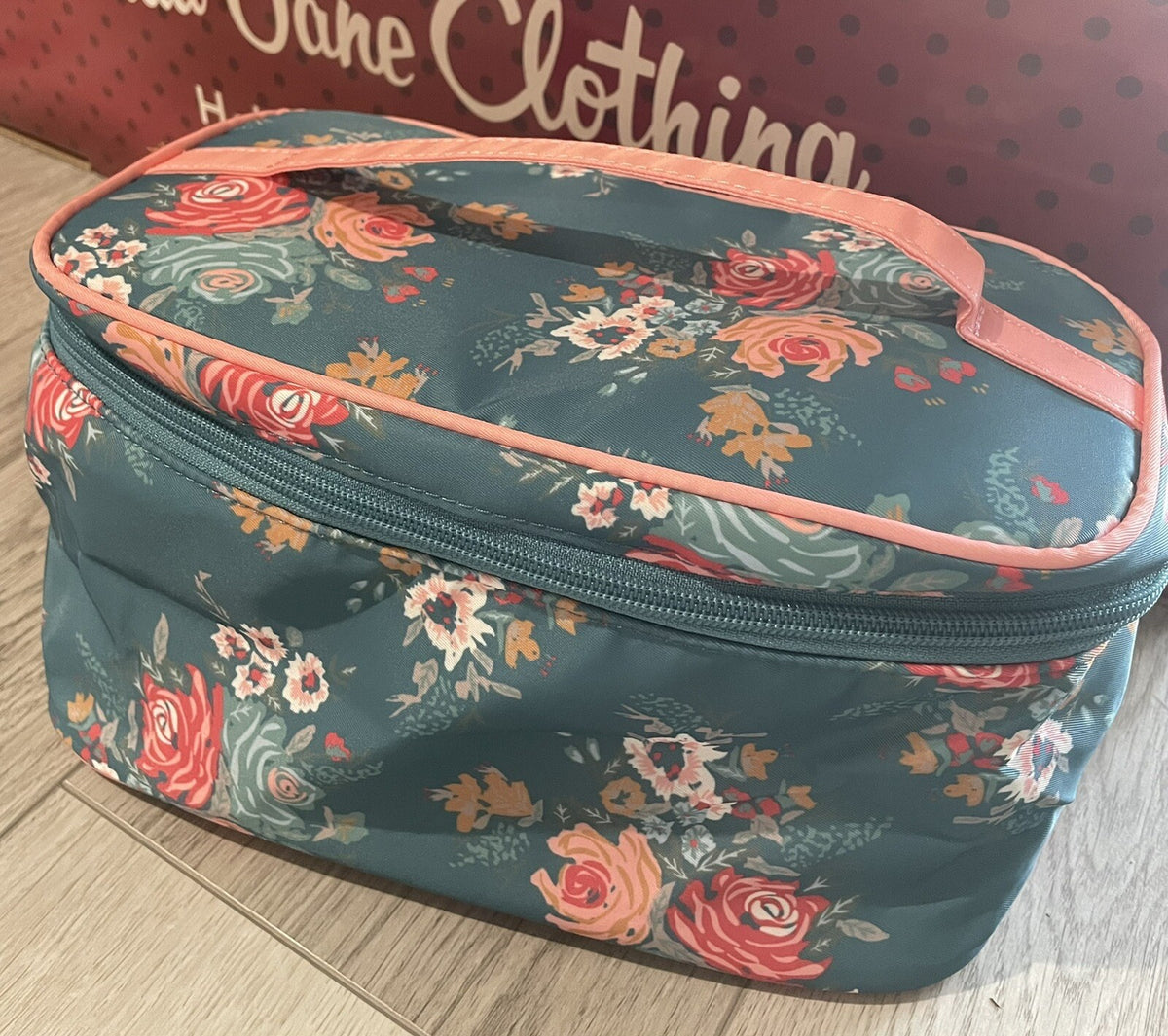 Matilda Jane Holiday Get Ready Train Case Cosmetic Bag with Inner Dividers