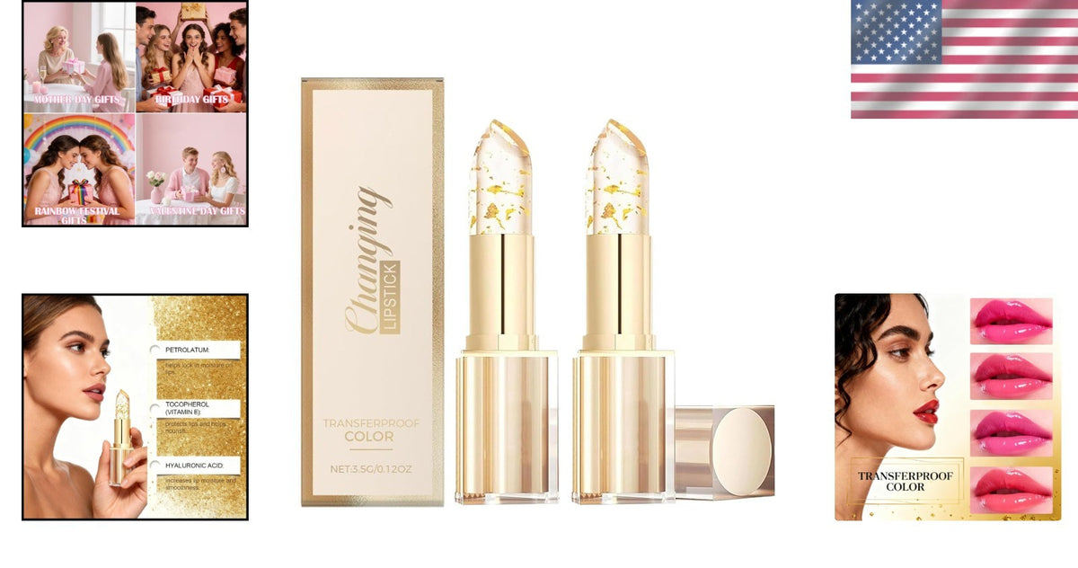 Color Changing Lipstick Duo with Hydration for Mature Lips