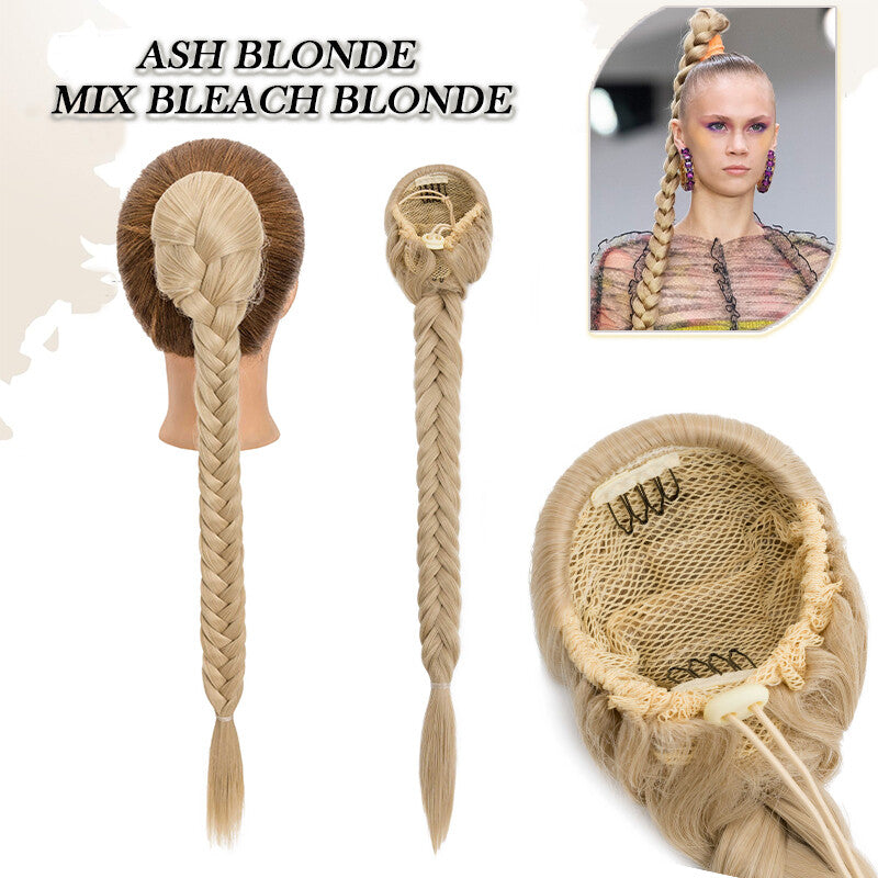 Drawstring Ponytail Hair Extension with Layered Wavy Texture - Thick & Natural-Looking