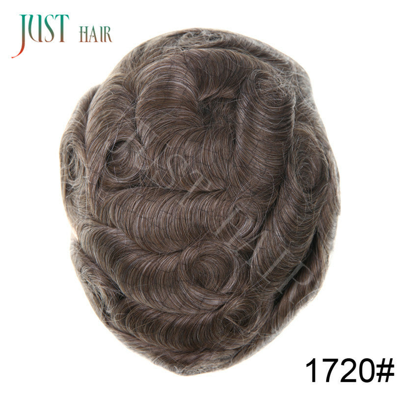 Men's Human Hair Toupee Replacement System - Ultra Thin Skin Hairpiece