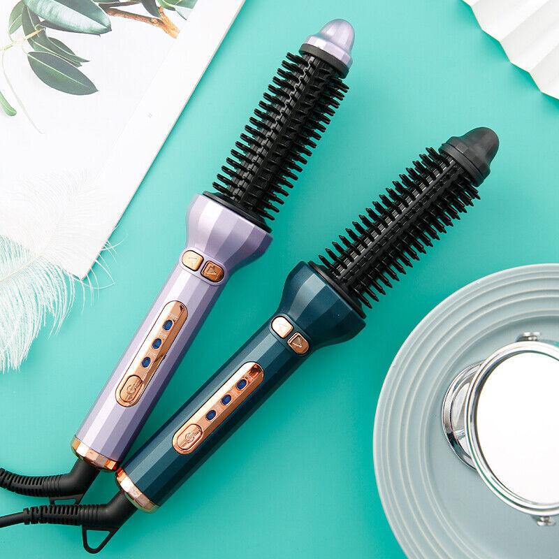 Electric Automatic Rotating Hair Straightener Curler Brush Heat Styling Comb