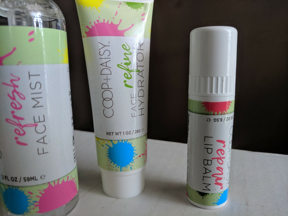 Gym Care Kit Set with Cleansing Water Face Mist Lip Balm - 4 Pieces