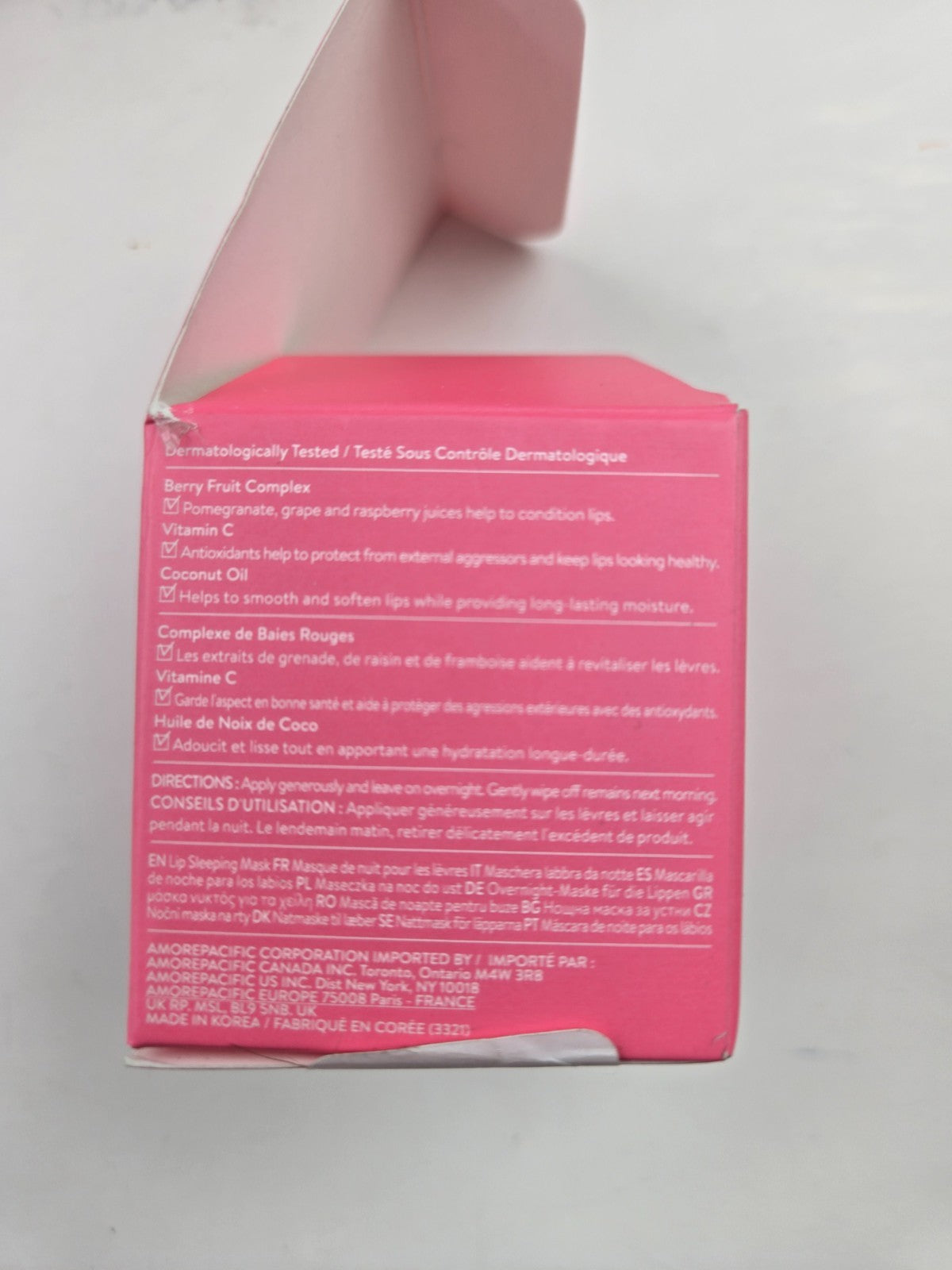 Lip Sleeping Mask Set - Nourishing Hydrating Lip Care with Vitamin C Shea Murumuru 2 Pack