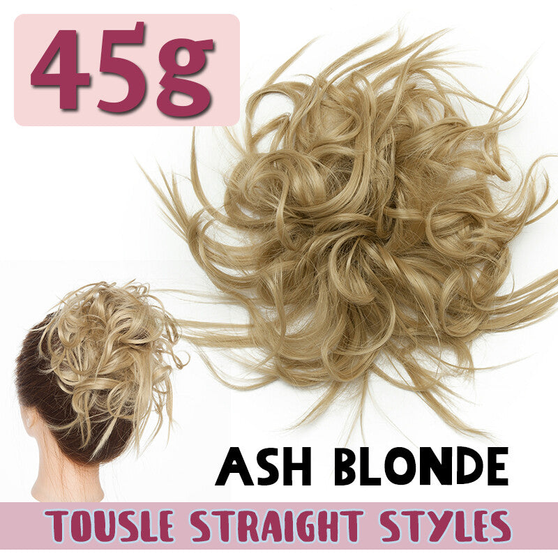 7-Inch Messy Bun Hair Piece Scrunchie Updo Thick Human Hair Extensions