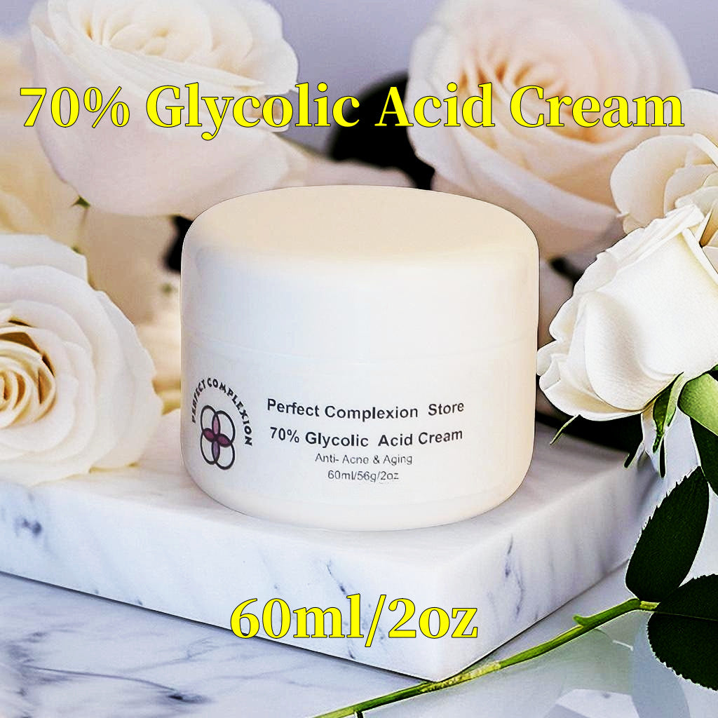 Glycolic Acid Face Cream for Acne and Scar Treatment - 10-70% Strength, 0.4oz