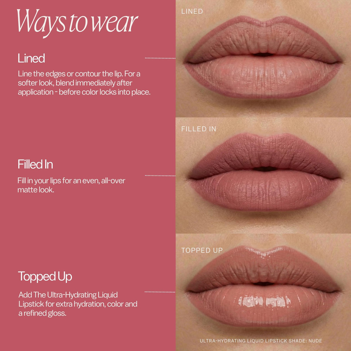 BASMA Long Lasting Lip Liner Pencil - Warm Rose Nude, Waterproof & Precise