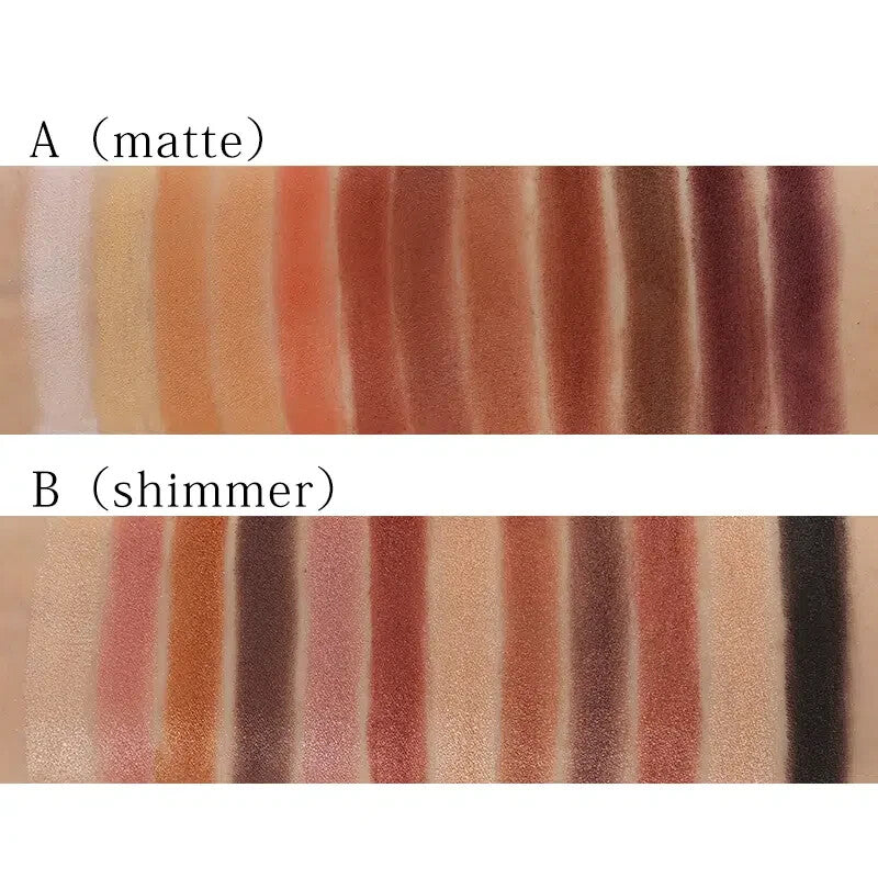 12-Color Matte Eyeshadow Palette with Brush - Eye Makeup Kit