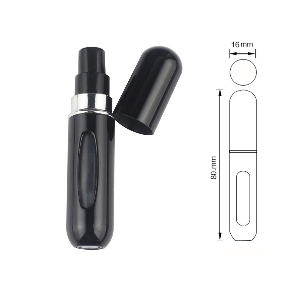 Refillable Perfume Atomizer Bottles Set - 5 Pack Travel Scent Sprayers