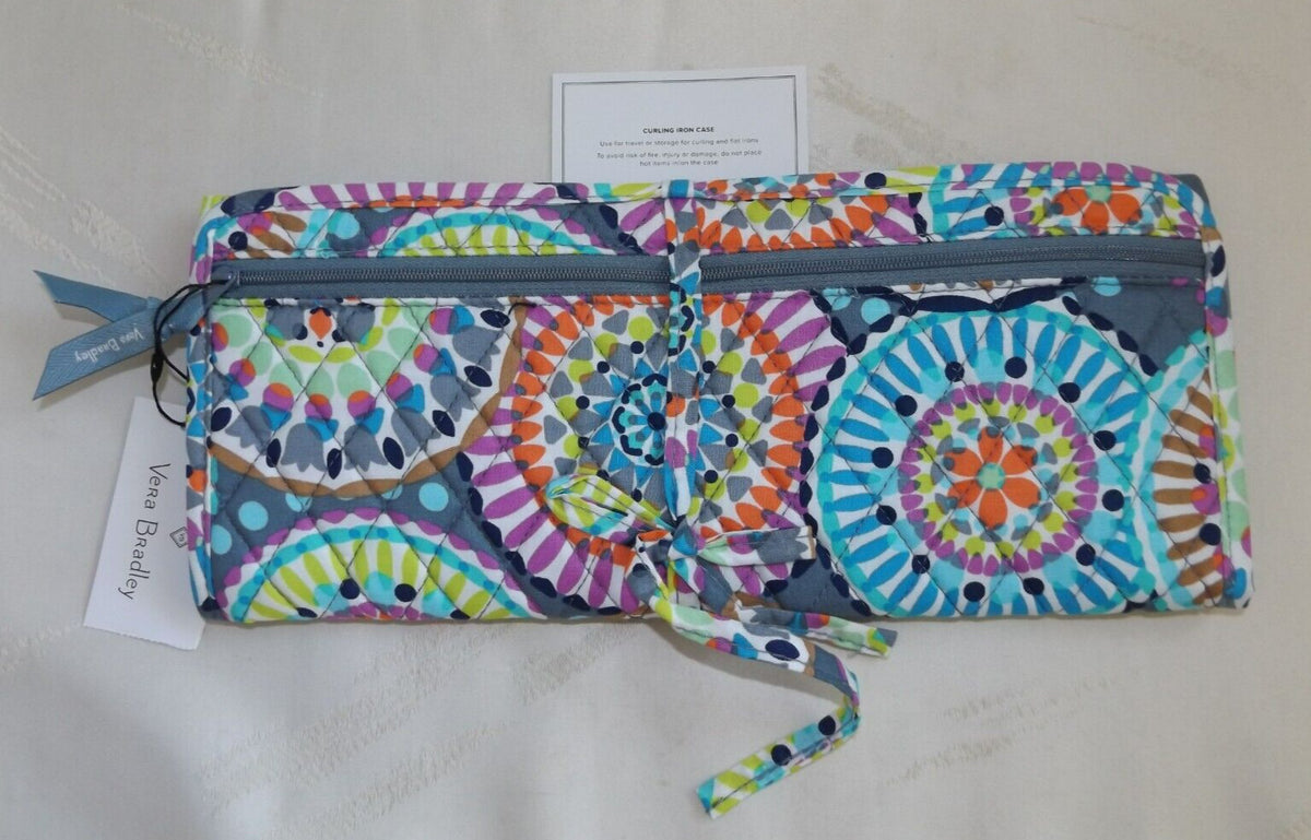 Vera Bradley Curling & Flat Iron Cover with Zip Pocket - Sunny Medallion