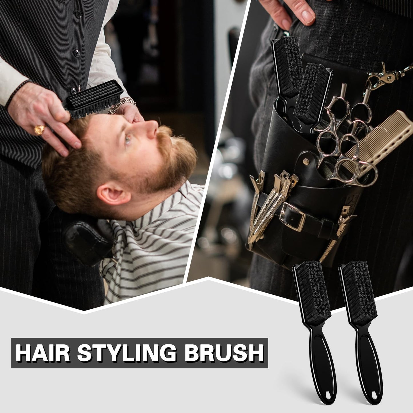 Barber Clipper Cleaning Brushes Set - 20 Plastic Handle Nylon Brushes for Hair & Beard Care