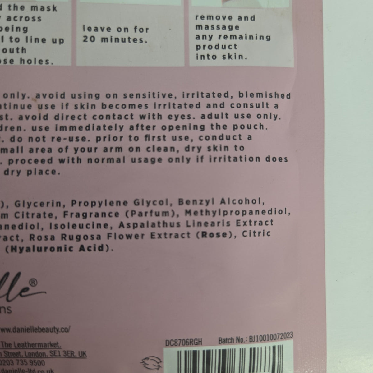 Rose Gold Shimmer Face Mask with Hyaluronic Acid - 0.88 oz