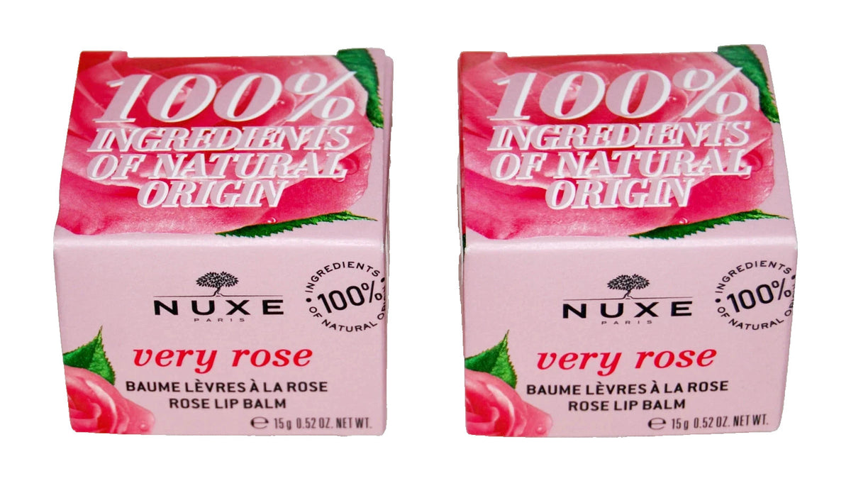 Nuxe Nourishing Lip Balm with Shea Butter & Beeswax - 2 Pack, Rosy Scent