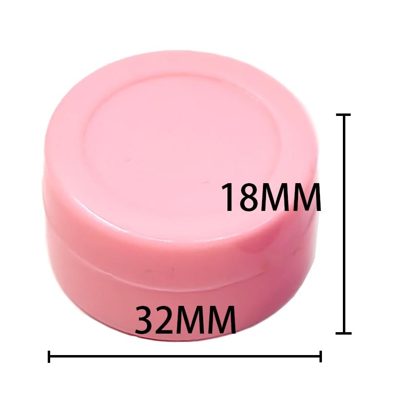 5ml Silicone Storage Jars Set – 50 Non-Stick Wax Containers for Cosmetics, Lip Balm & Skincare