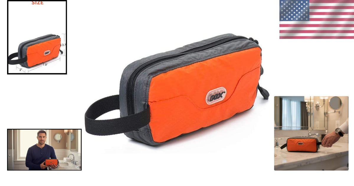 Water-Resistant Travel Organizer Bag for Toiletries - 7.9 Inches