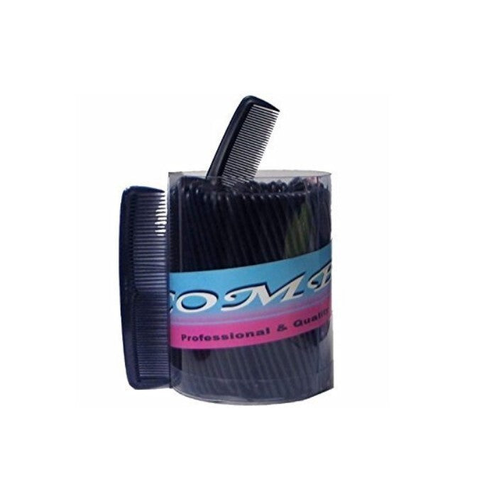 Unbreakable Black Hair Combs Set - 72 Pack, 5-inch Pocket Size