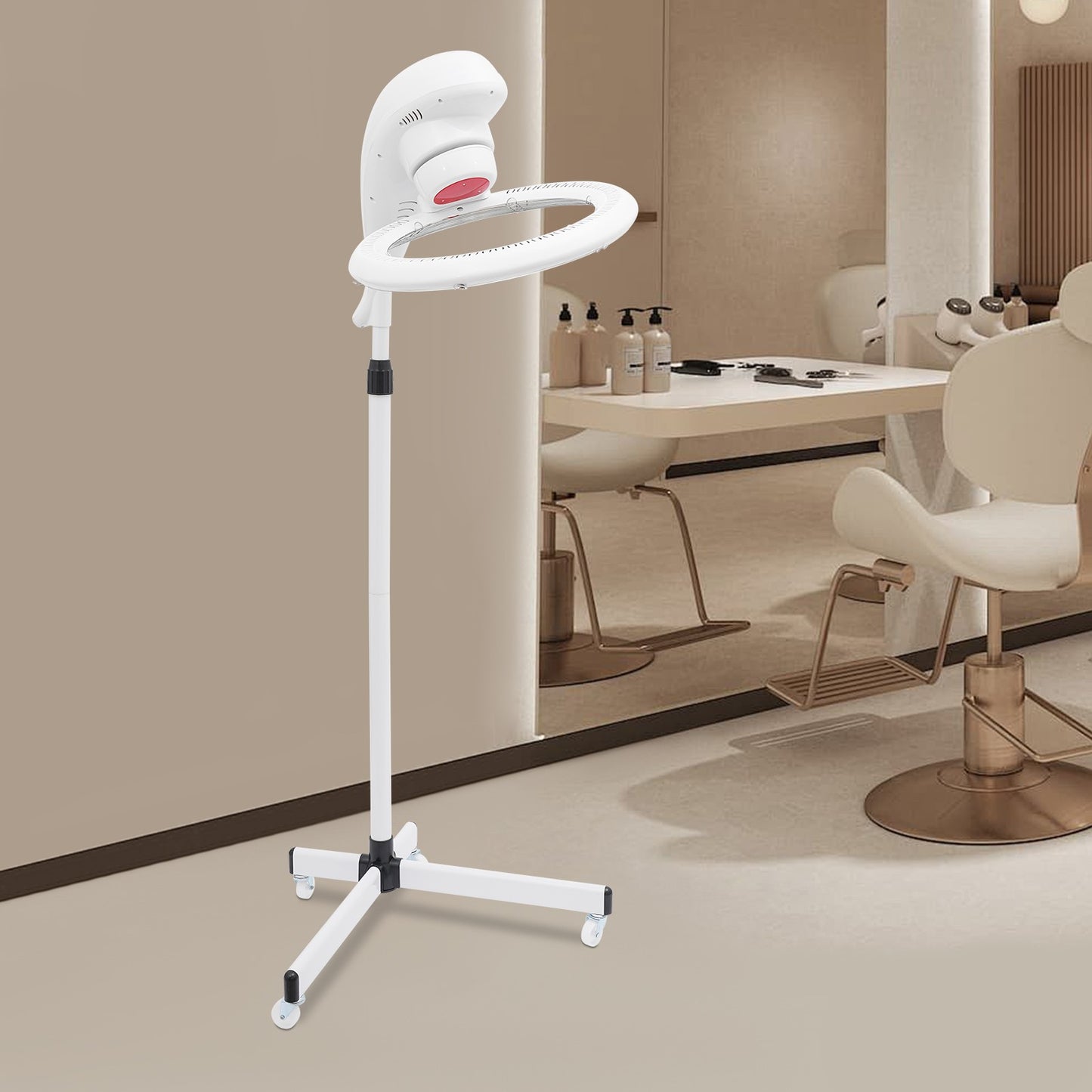 Professional Infrared Hair Dryer Stand with Adjustable Height & Wheels