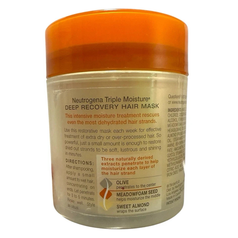 Deep Recovery Hair Mask - Hydrating Moisturizing Treatment for Damaged Hair 6oz
