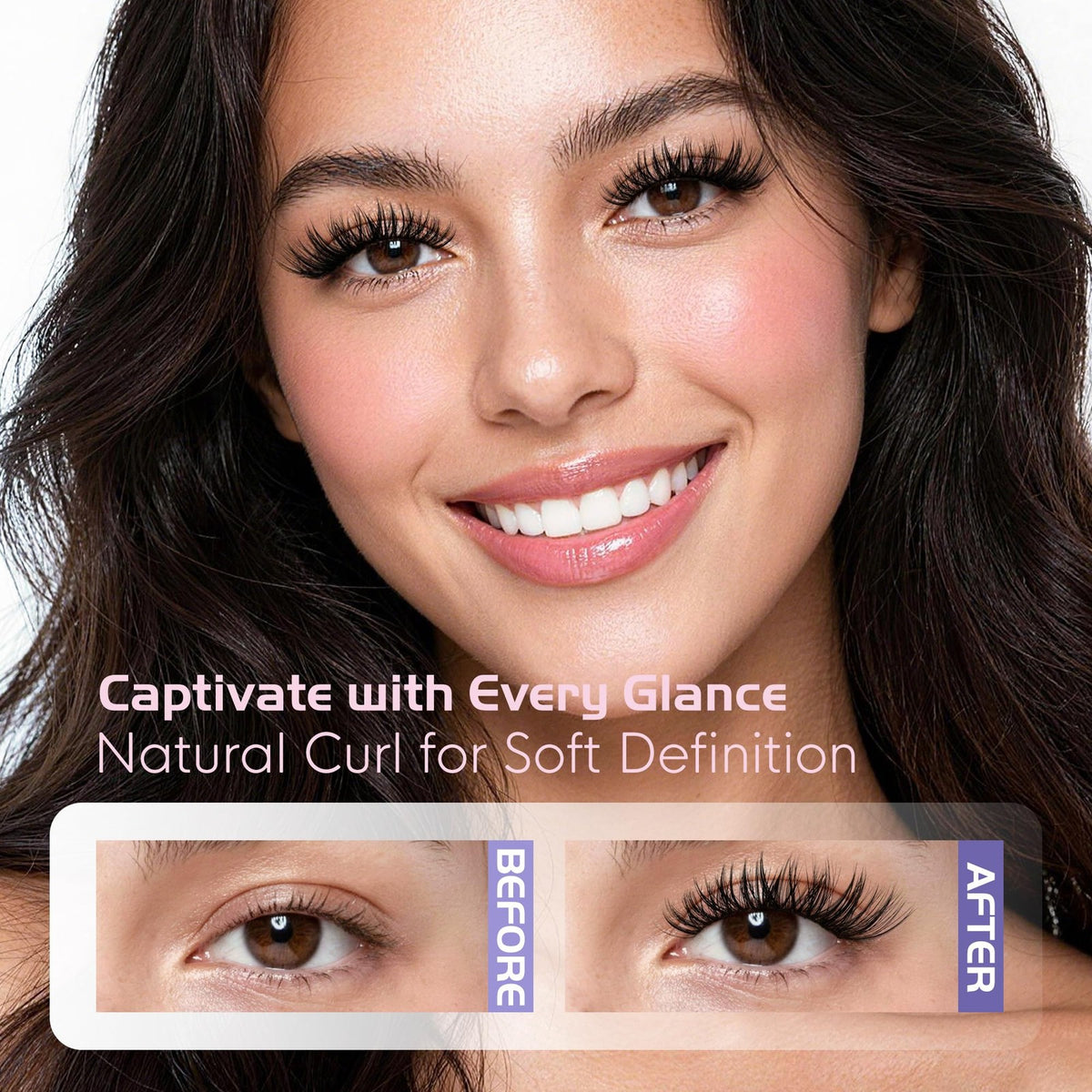 Eyelash Clusters Kit with 700 Faux Lashes & Tools - Natural & Glam Styles