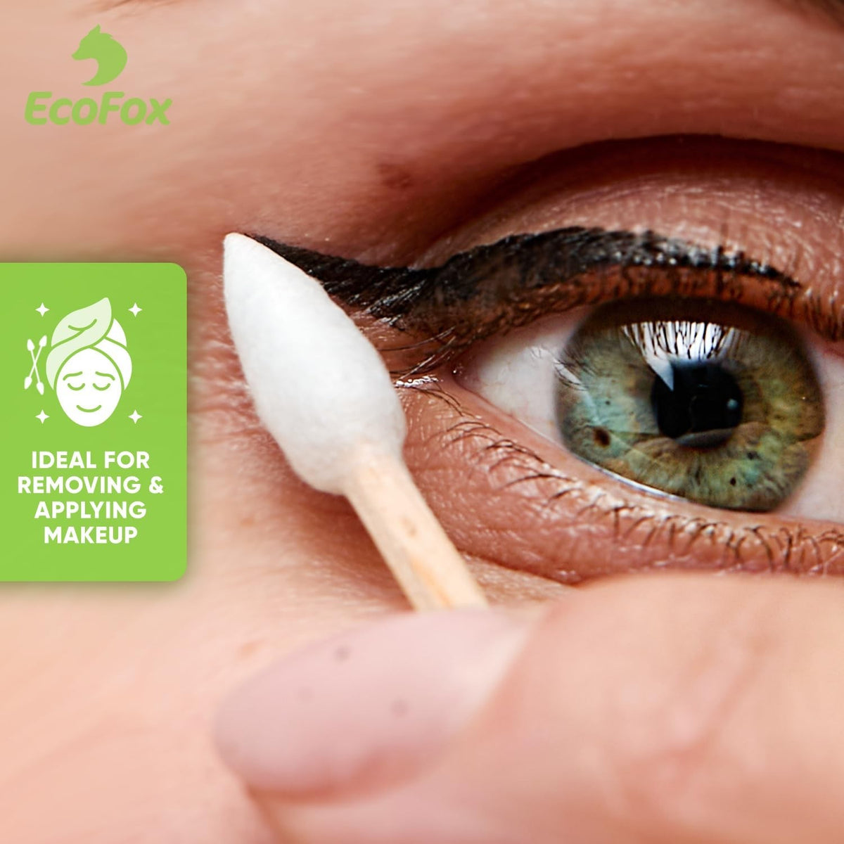 Eco-Friendly Bamboo Cotton Swabs 500 Count - Multipurpose Makeup & Craft Tools