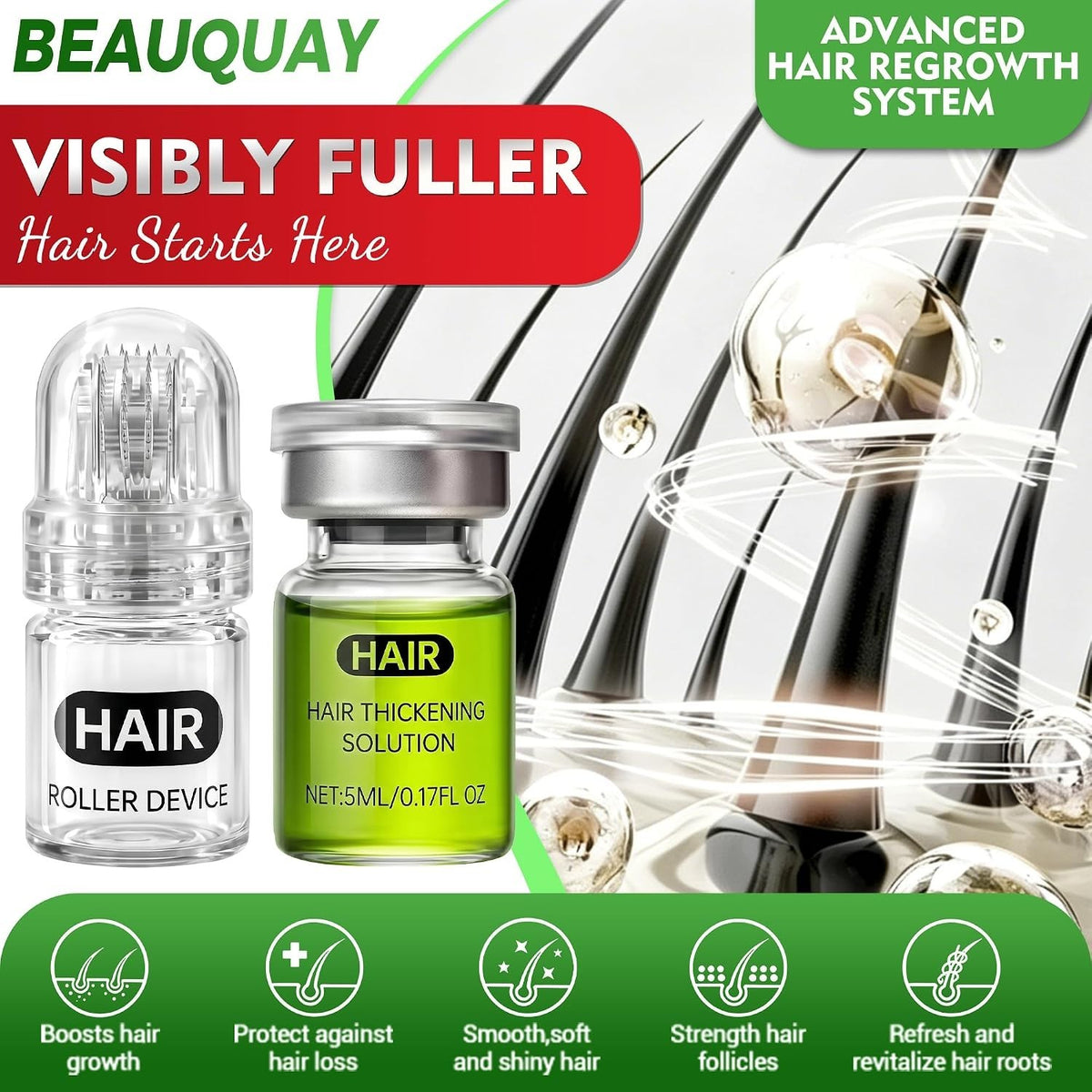 Thicker-Looking Hair Regrowth Treatment - Ginseng & Peppermint Serum