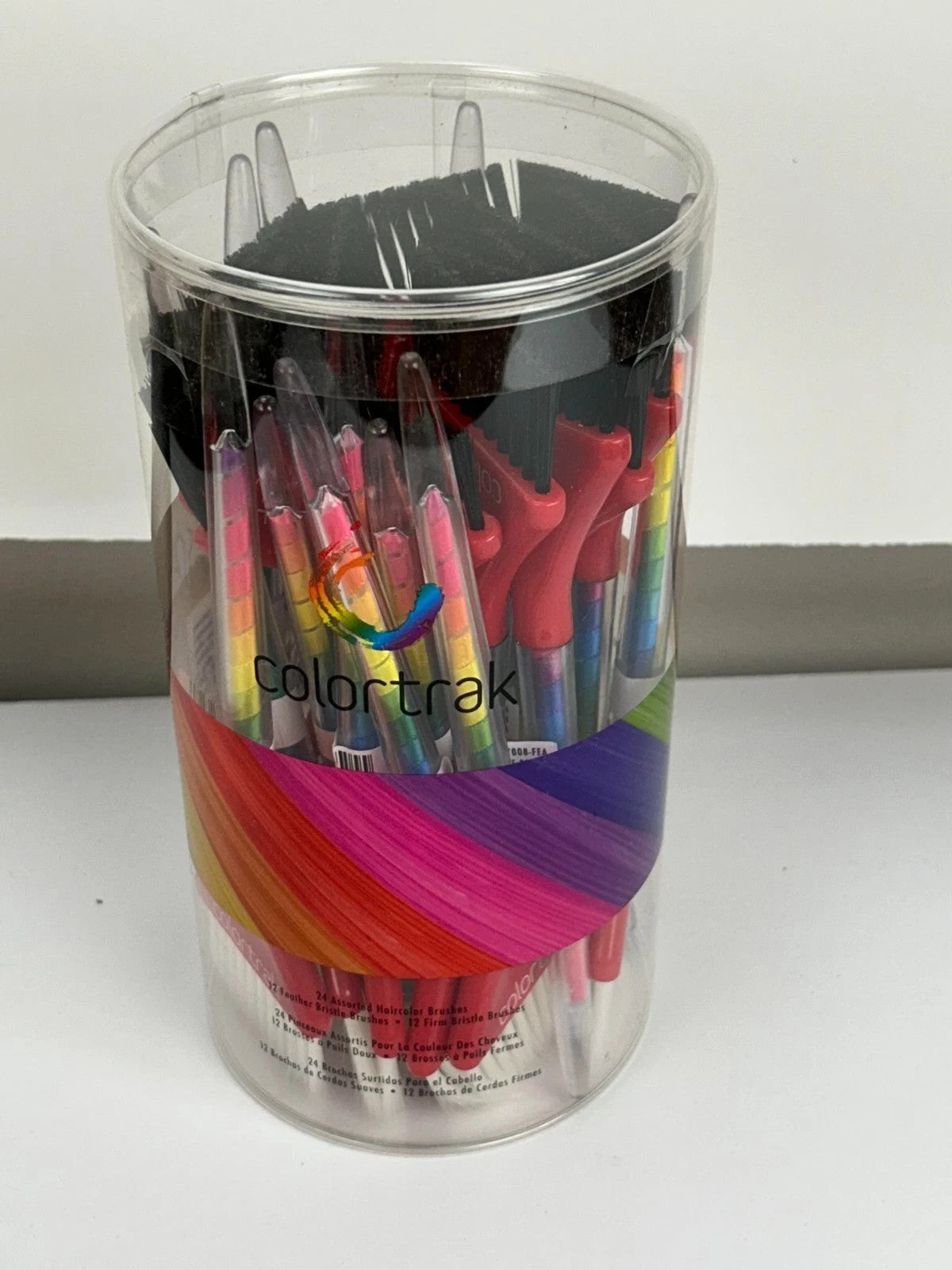 Rainbow Hair Color Brushes Set - Firm & Feather Bristle Hair Coloring Tools