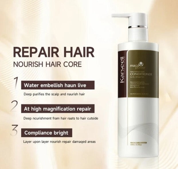Hair Repair Kit with Shampoo, Conditioner, Mask & Protein Cream - Moisturize & Repair Damaged Hair