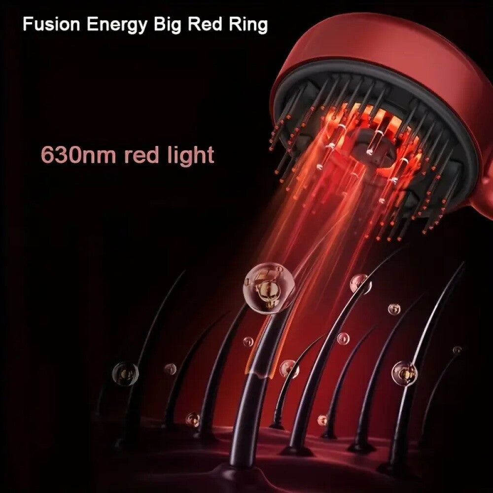 Electric Scalp Massage Brush with Red Light Therapy for Hair Growth - Deep Nourishing Hair Care Comb