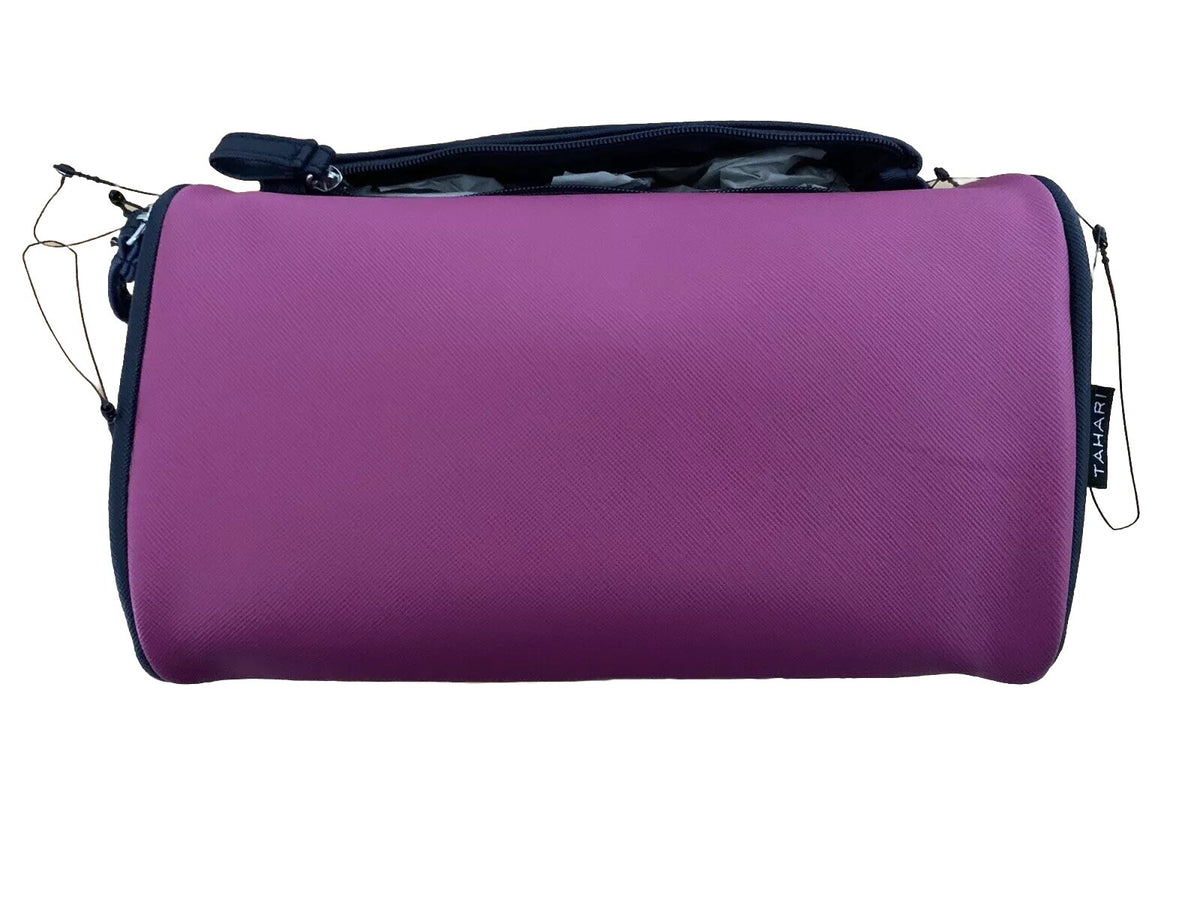 Travel Cosmetic Bags Set - 2-Piece Carry-On Organizer in Pink & Navy