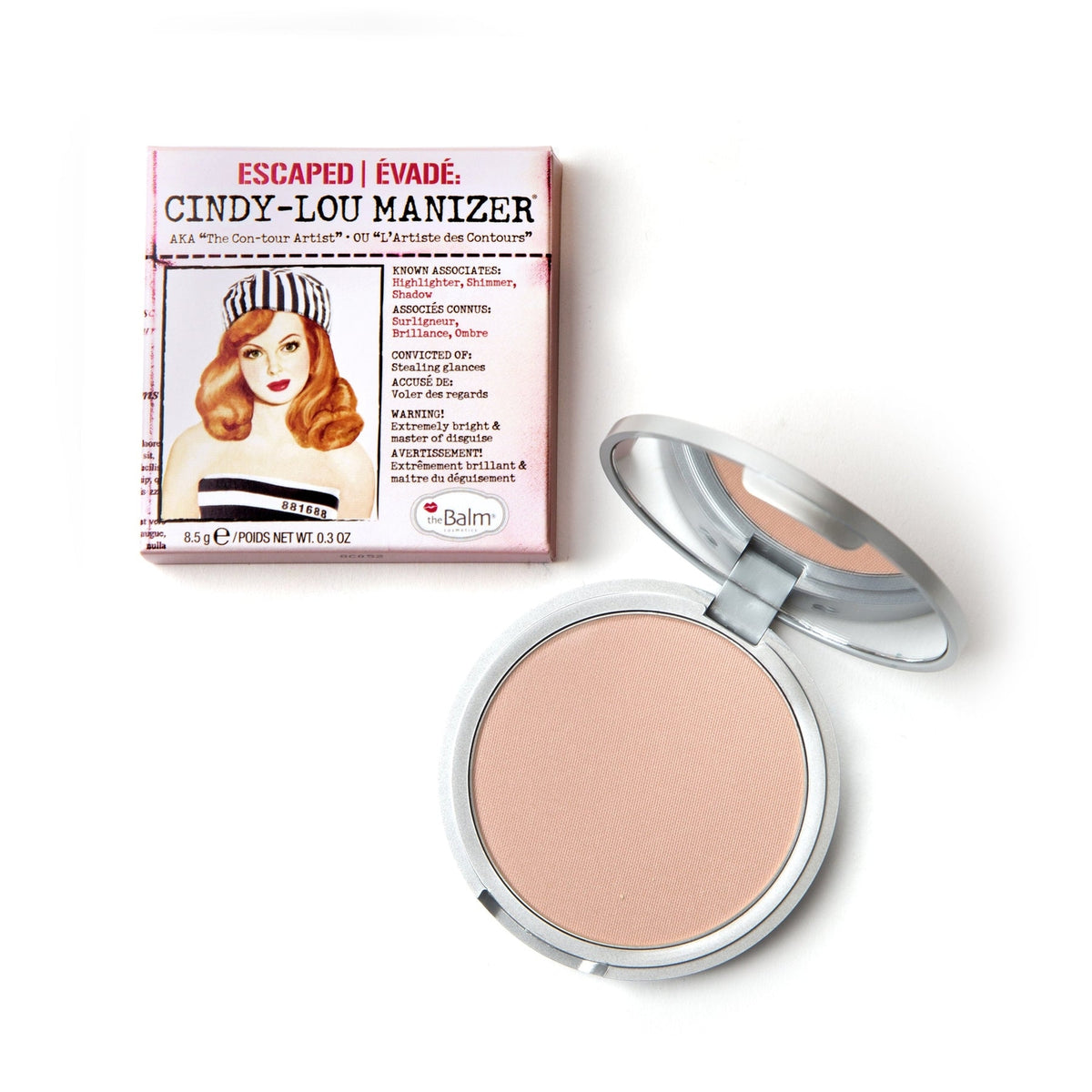 TheBalm Cindy Lou Blush, Highlighter & Eyeshadow Palette, Peachy Pink