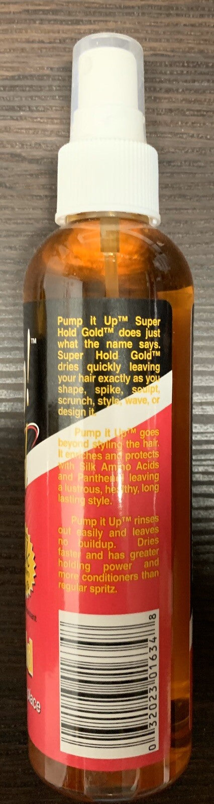 Bronner Bros BB Pump It Up Gold Super Hold Hair Spray 8oz - Strong Finish