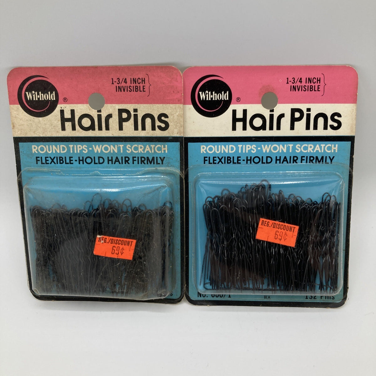 Wilhold Hair Pins Flexible Up Do Upsweeps 1 3/4 Inch Black Lot 264