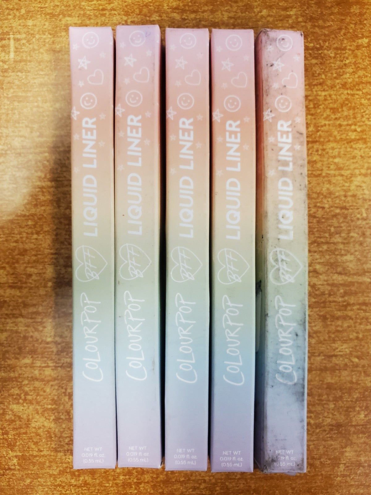 Liquid Eyeliner Pen Set - 5 Pack Felt Tip, Smudge-Proof, Precise Winged Looks