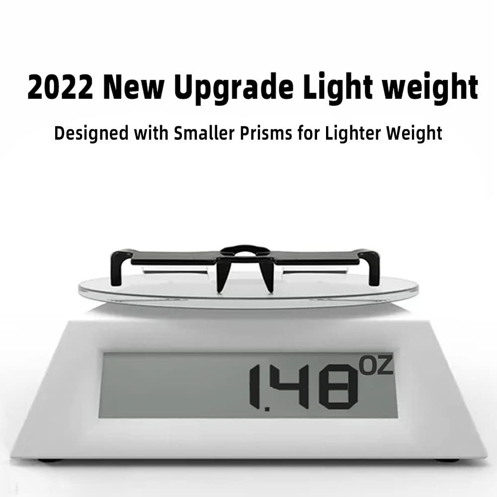 Lazy Prism Glasses for Reading & TV Viewing - Black & Clear