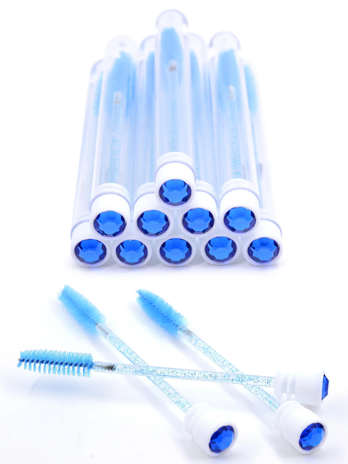 10Pcs Reusable Eyelash Brush & Mascara Wand Set for Lash Extension & Makeup