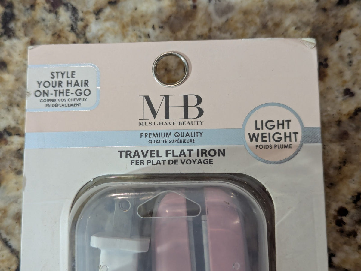 Mini Travel Hair Straightener - Lightweight Pink Hair Styling Tool