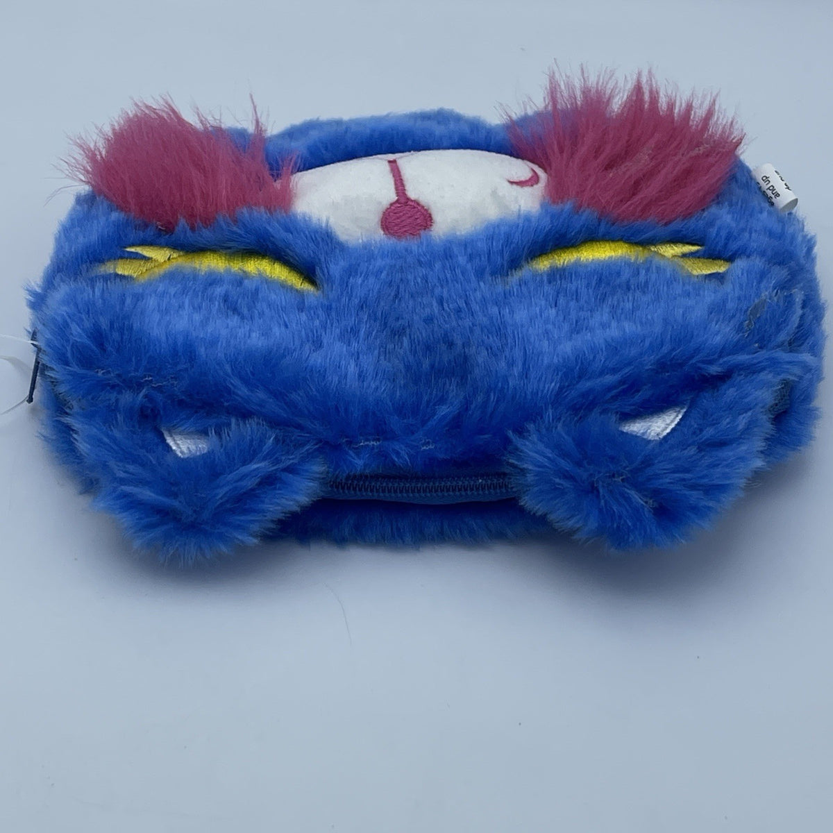 Faux Fur Kitty Makeup Cosmetic Bag with Embroidered Details - 7x6.5 Inches