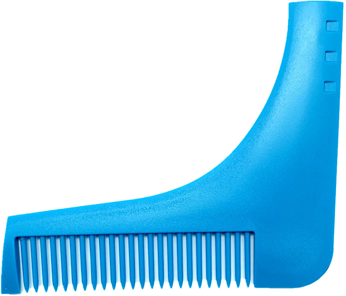 Beard Shaping Tool for Precise Lineups & Symmetry - Blue 7-in-1