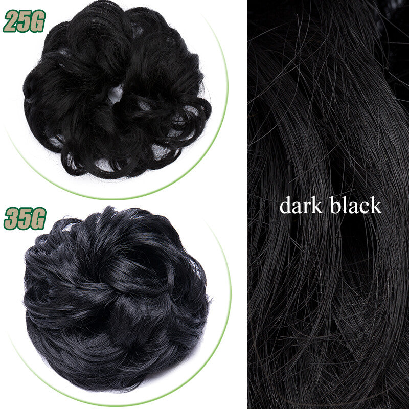 Curly Messy Bun Hair Piece Scrunchie Thick Updo Hair Extensions - Real Human Hair