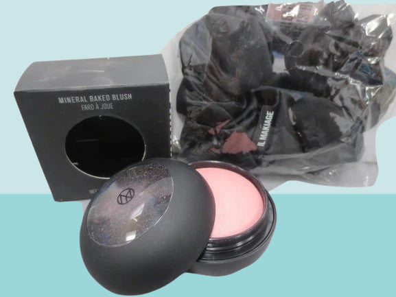 Mineral Baked Blush in Lolita Shade - 0.10 oz with White Scrunchie