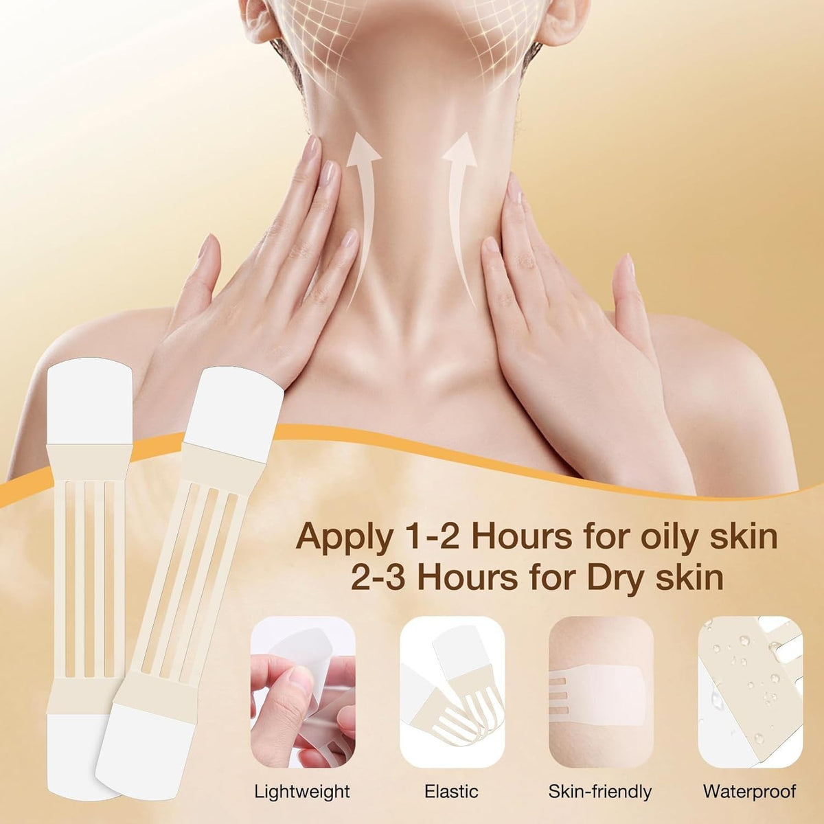 Reusable Face and Neck Lifting Tape Kit — Invisible Wrinkle Smoothing Bands