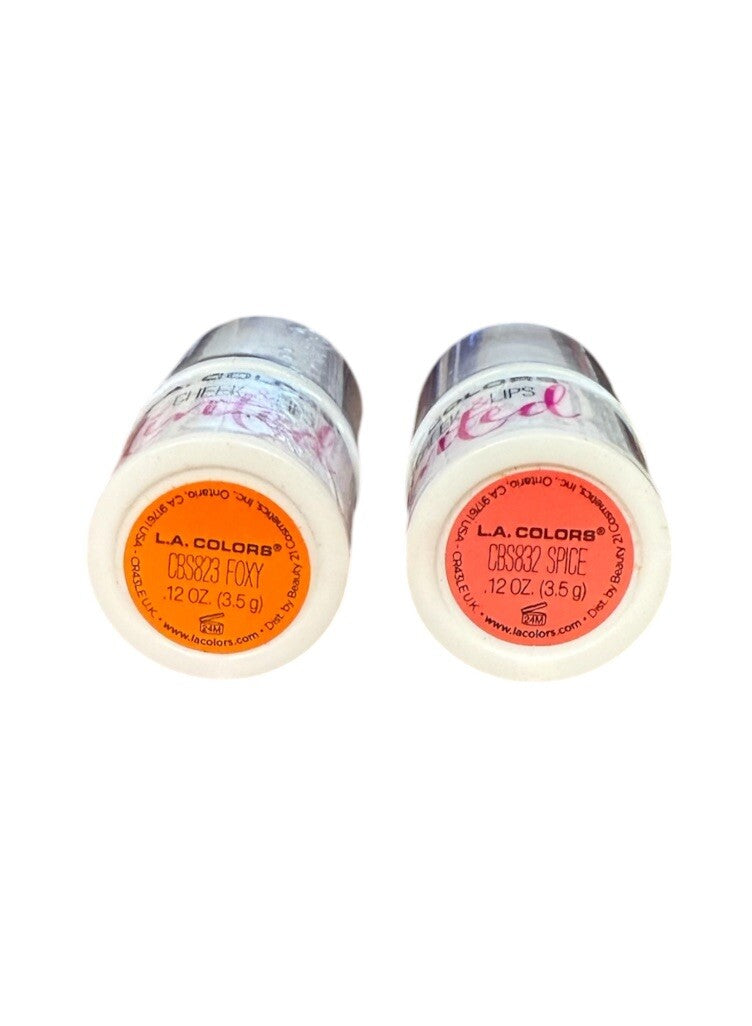 Lip & Cheek Tinted Stain Stick Duo - 2 Pack in Foxy & Spice Shades