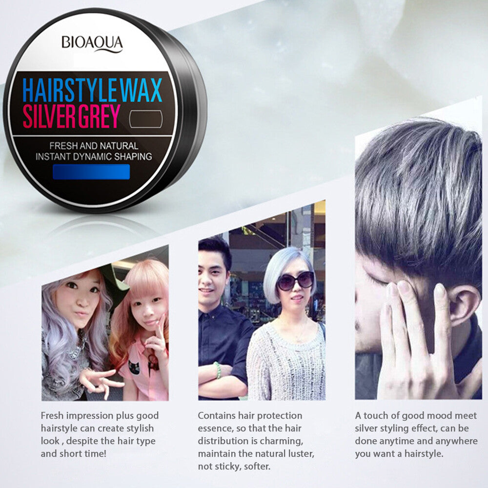 Silver Grey Matte Hair Styling Wax 100g for Short & Casual Hairstyles