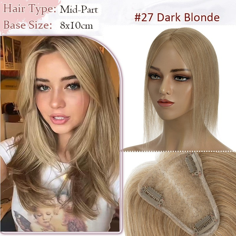 Women Clip-in Hairpiece for Hair Loss & Volume - 100% Remy Human Hair